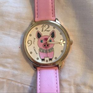 Betsey Johnson pig watch
